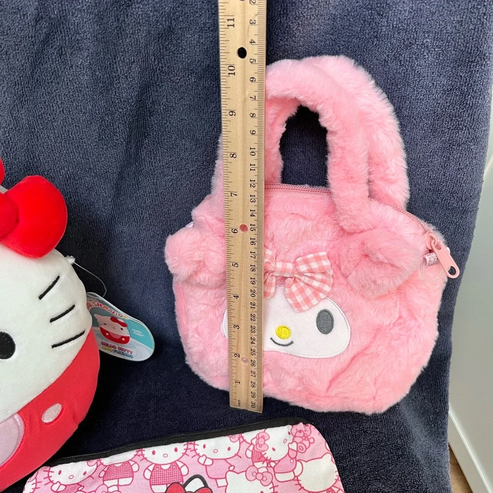 Hello Kitty Squish-mellow / My Melody Plush Bag / Hello Kitty Storage Bag NWT